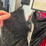 Dalette Sequin Corset Gown - Black [SAMPLE]