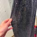 Dalette Sequin Corset Gown - Black [SAMPLE]