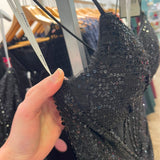 Dalette Sequin Corset Gown - Black [SAMPLE]