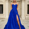 Paula Corset Tulle Ball Gown Cobalt Front