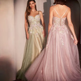 Persephone Floral Tulle Gown - Mauve