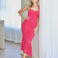 Phoebe Midi Dress - Hot Pink