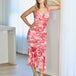 Phoebe Midi Dress - Pink Print