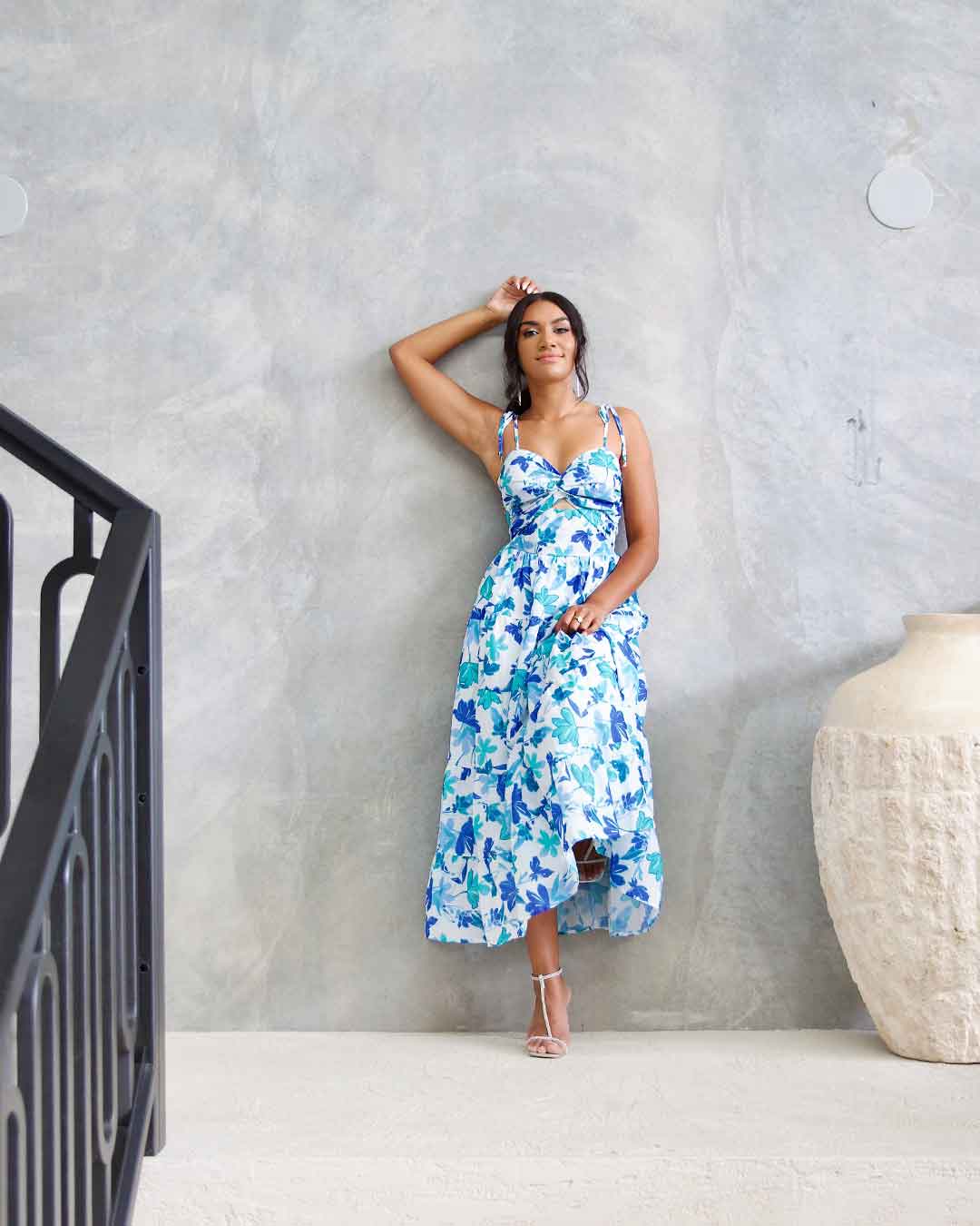 Dominique Maxi Dress - Blue Floral