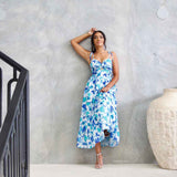 Dominique Maxi Dress - Blue Floral