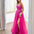 Iris Corset Sequin Tulle Gown - Fuchsia