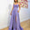 Rosie Strapless Glitter Gown - Violet