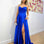 Rosie Strapless Satin Gown - Royal