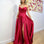 Rosie Strapless Satin Gown - Ruby