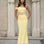 Sadie One Shoulder Maxi Dress Yellow front
