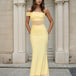 Sadie One Shoulder Maxi Dress Yellow front