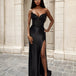Sasha Strapless Corset Gown Black Front