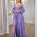 Savannah Off Shoulder Corset Gown - Purple