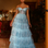 Maxine Layered Glitter Gown - Ice Blue
