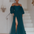 Lilia Off Shoulder Tulle Gown - Emerald