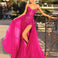 Birdie Corset Lace Gown - Fuchsia