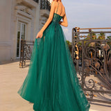 Birdie Corset Lace Gown - Emerald