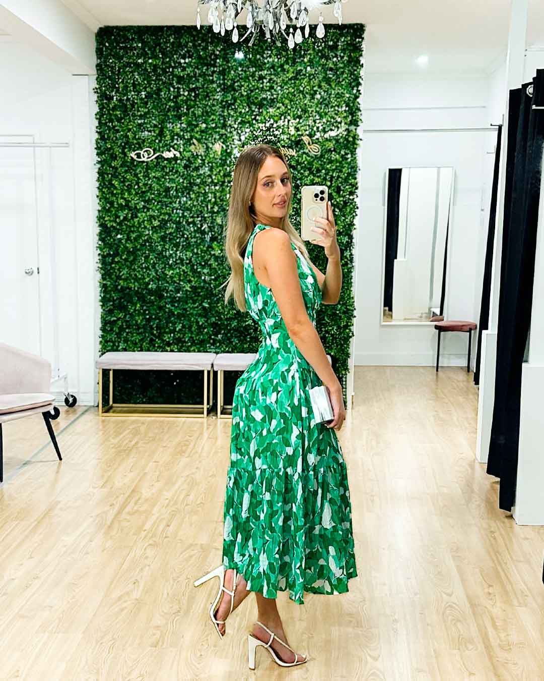 Siena Maxi Dress - Green Print