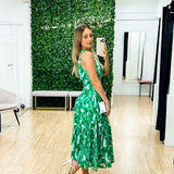 Siena Maxi Dress - Green Print