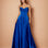 Sloane Satin Corset Gown Royal Blue Front