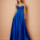 Sloane Satin Corset Gown Royal Blue Front