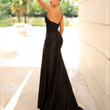 Julia One Shoulder Corset Gown - Black