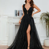 Ariella One Shoulder Gown - Black