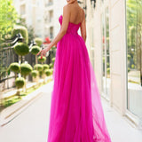 Ariella One Shoulder Gown - Magenta