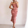 Adele Midi Dress Mauve Front