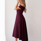 Belina Midi Dress - Mahogany