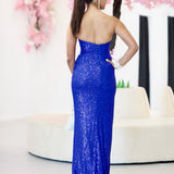 Tayla Sequin Gown - Cobalt Blue