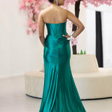 Tess Strapless Corset Gown - Emerald