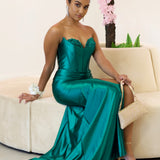 Tess Strapless Corset Gown - Emerald