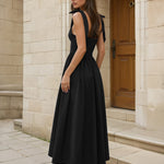 Thea Midi dress back black