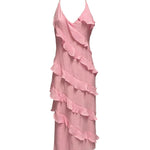 Jolene Ruffle Maxi Dress - Baby Pink