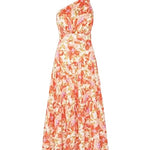 Siena Floral Satin Maxi Dress - Orange