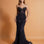 Valentina Beaded Corset Gown Black Front