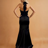 Vivian Satin Gown Black Back