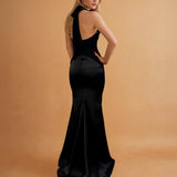 Vivian Satin Gown Black Back