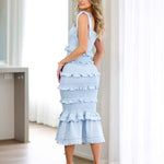 Adele Midi Dress - Baby Blue