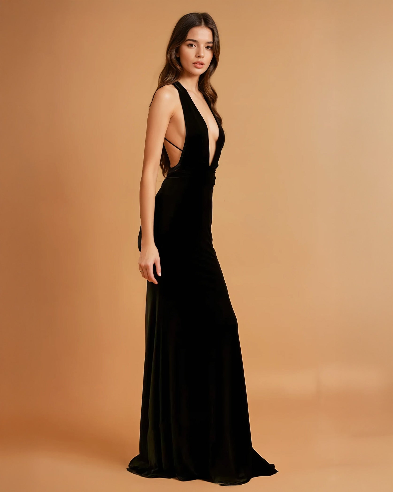 Alexis Gown Black Side