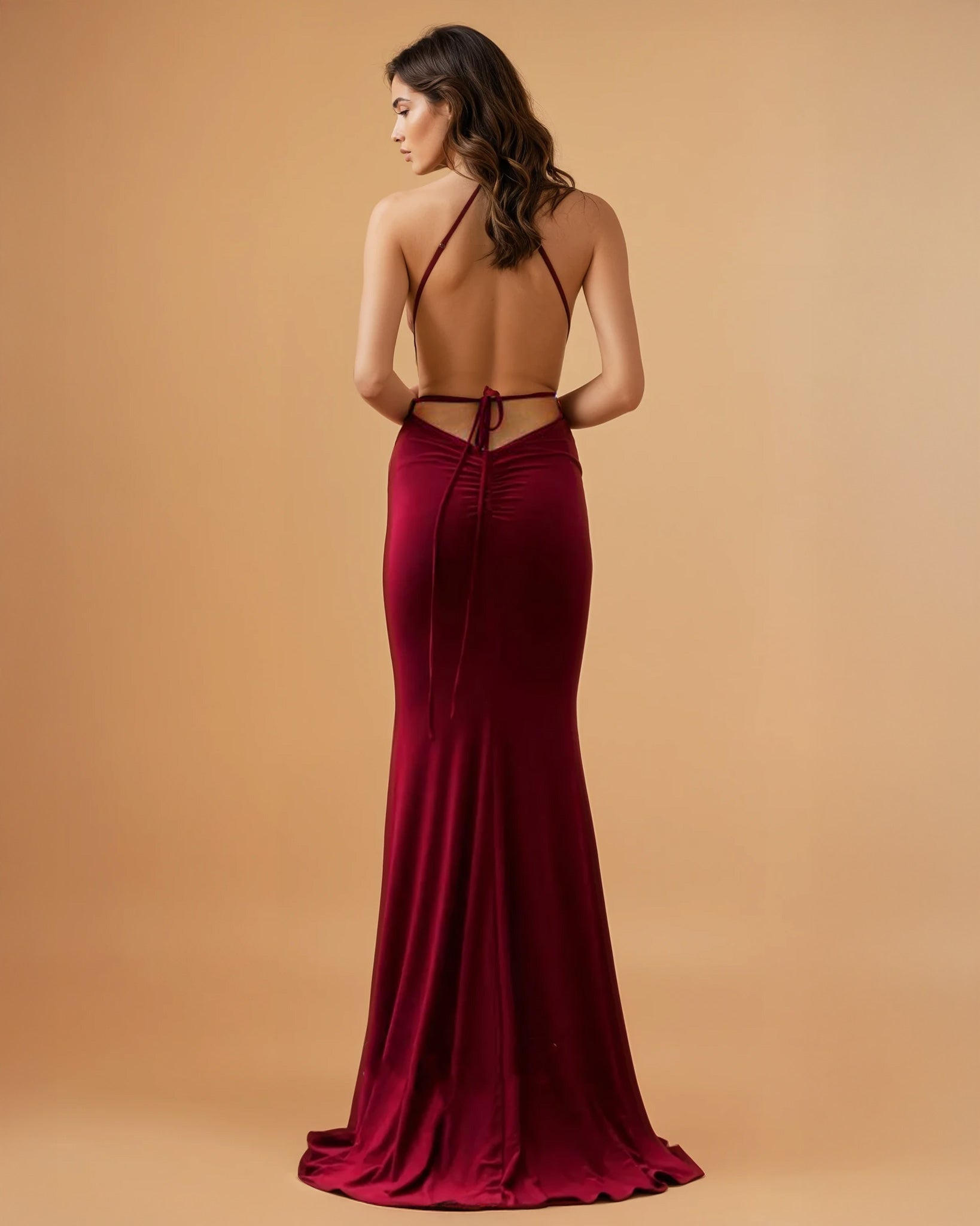 Alexis Gown Wine Back