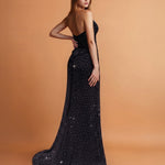 Alice Mesh Corset Gown Black Back