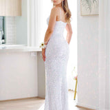 Alyssa Sequin Gown - White