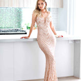 Amaya Sequin Gown - Gold