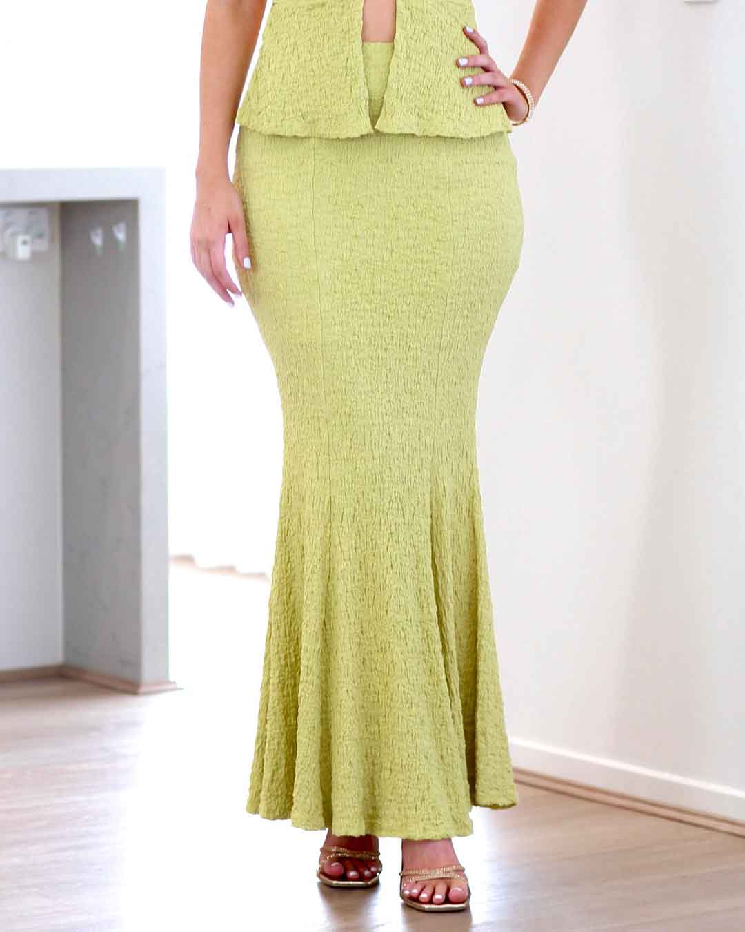 Amy Maxi Skirt - Lemon