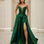 Anabella Strapless Corset Gown Emerald Front