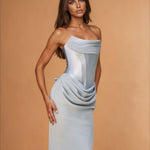 Anna Corset Gown BLUE FRONT