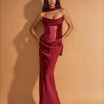 Anna Corset Gown Burgundy FRONT