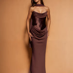 Anna Corset Gown Espresso Front